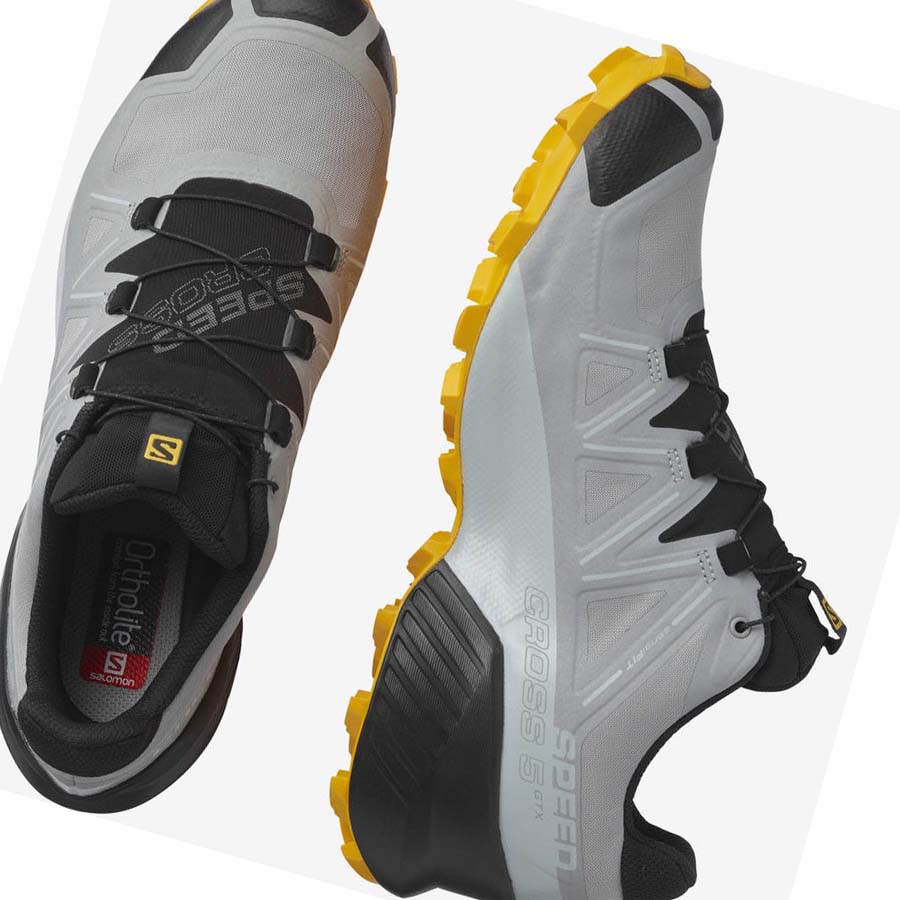 Tenis Para Trail Running Salomon SPEEDCROSS 5 GORE-TEX Hombre Negros Grises | MX 3509VRW